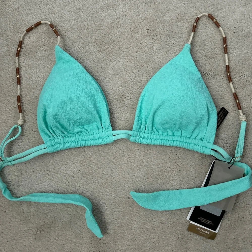 NWT ViX Paula Hermanny Aqua Bikini Set | D Cup and Large Bottoms - Picture 2 of 7